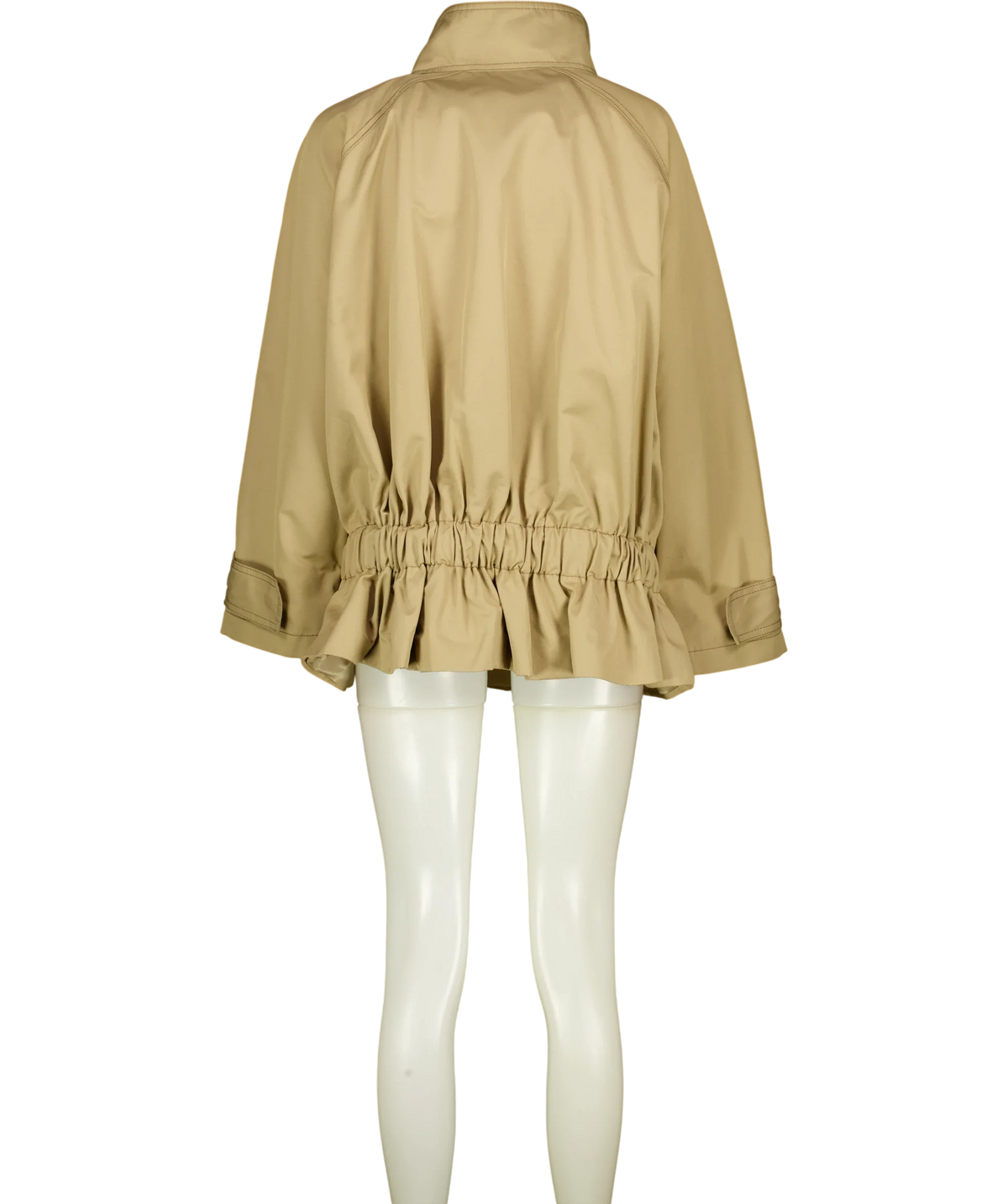 ASOS Beige funnel neck windbreaker jacket, size UK S — back