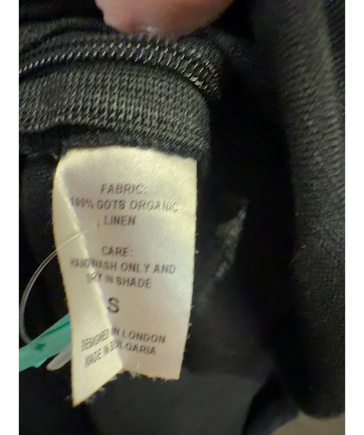 Unbranded Black Colour, size UK S — label