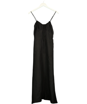 Black Side Slit Maxi Dress UK S