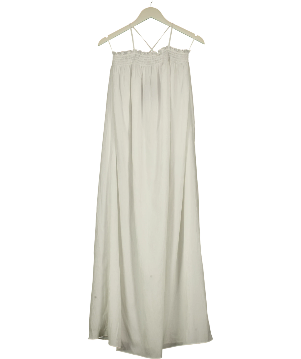 PRETTY LAVISH White Ada Maxi Dress, size UK 8 — front