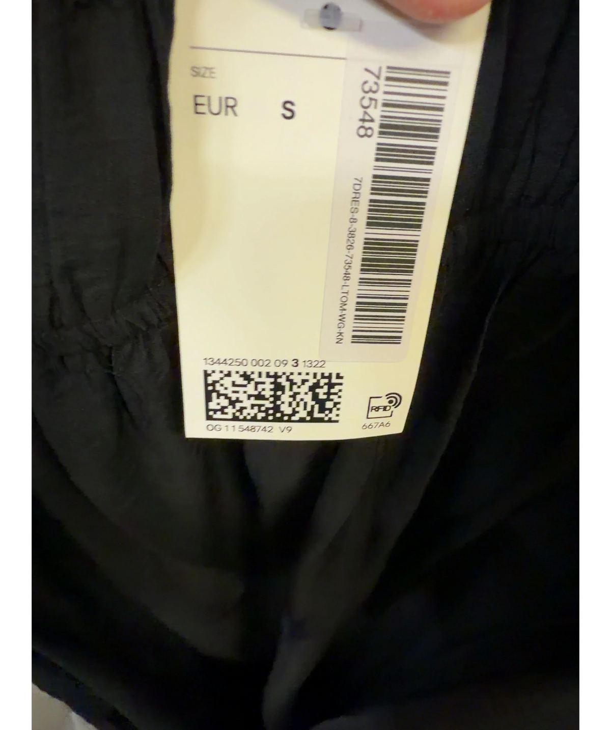 H&M Black Flared-skirt halterneck dress, size UK S — label