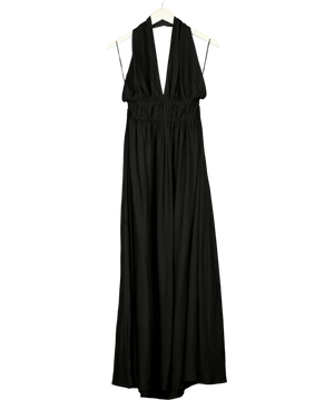 H&M Flared-skirt Halterneck Dress Black UK S