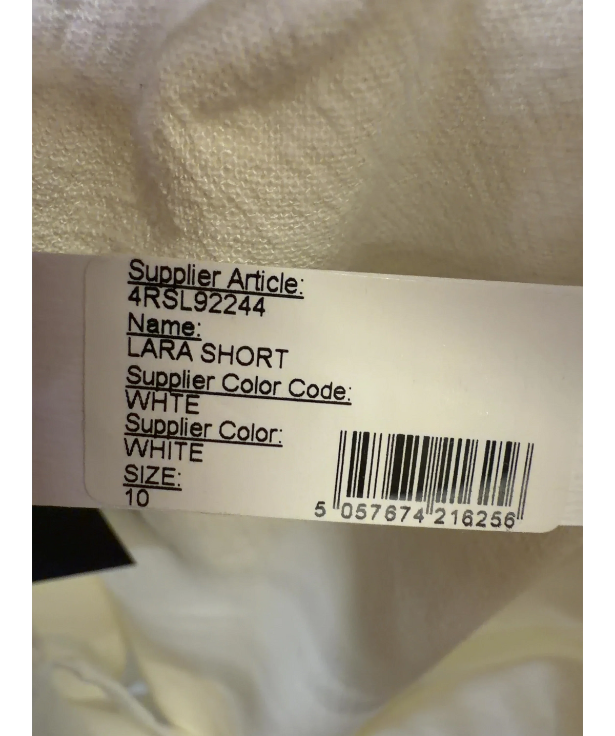 4th+Reckless White Lara Shirt, size UK 8 — fabric detail