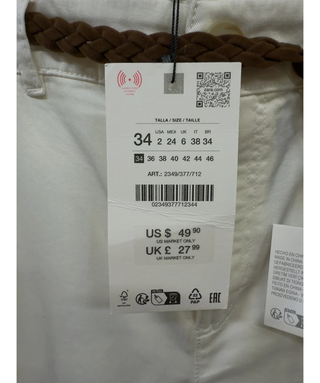ZARA White Colour, size UK 6 — care label