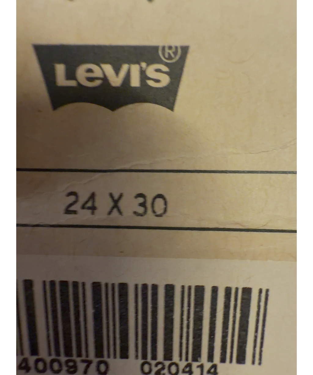 levis Black Colour, size W24 — care label