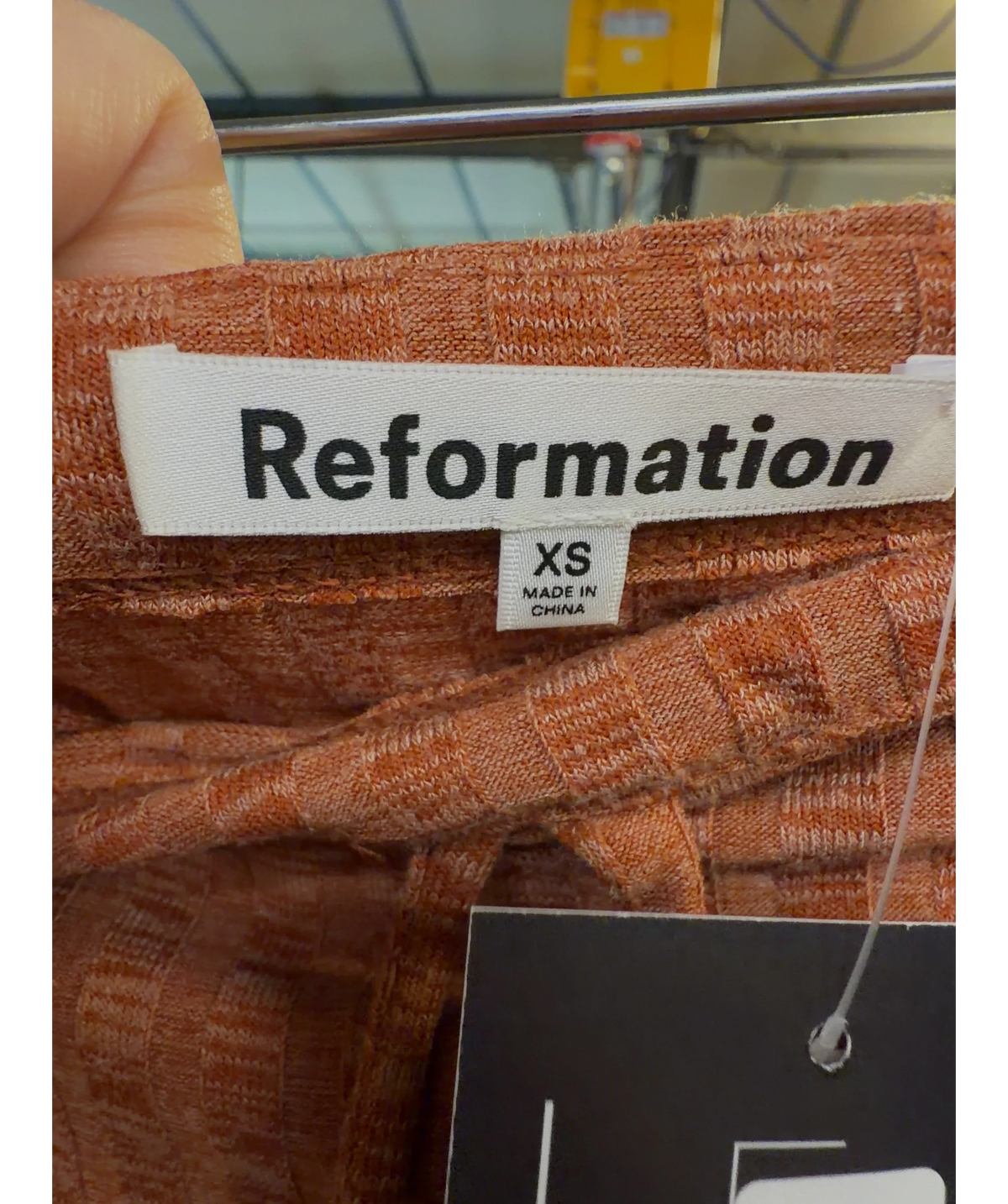 Reformation rust Colour, size UK XS — care label