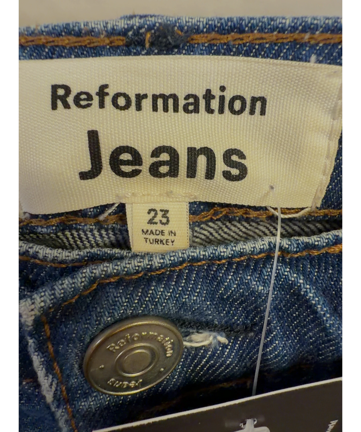 Reformation Blue Colour, size W23 — detail