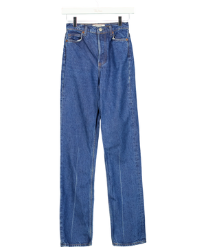 Reformation Blue Cynthia High Rise Straight Jeans W23
