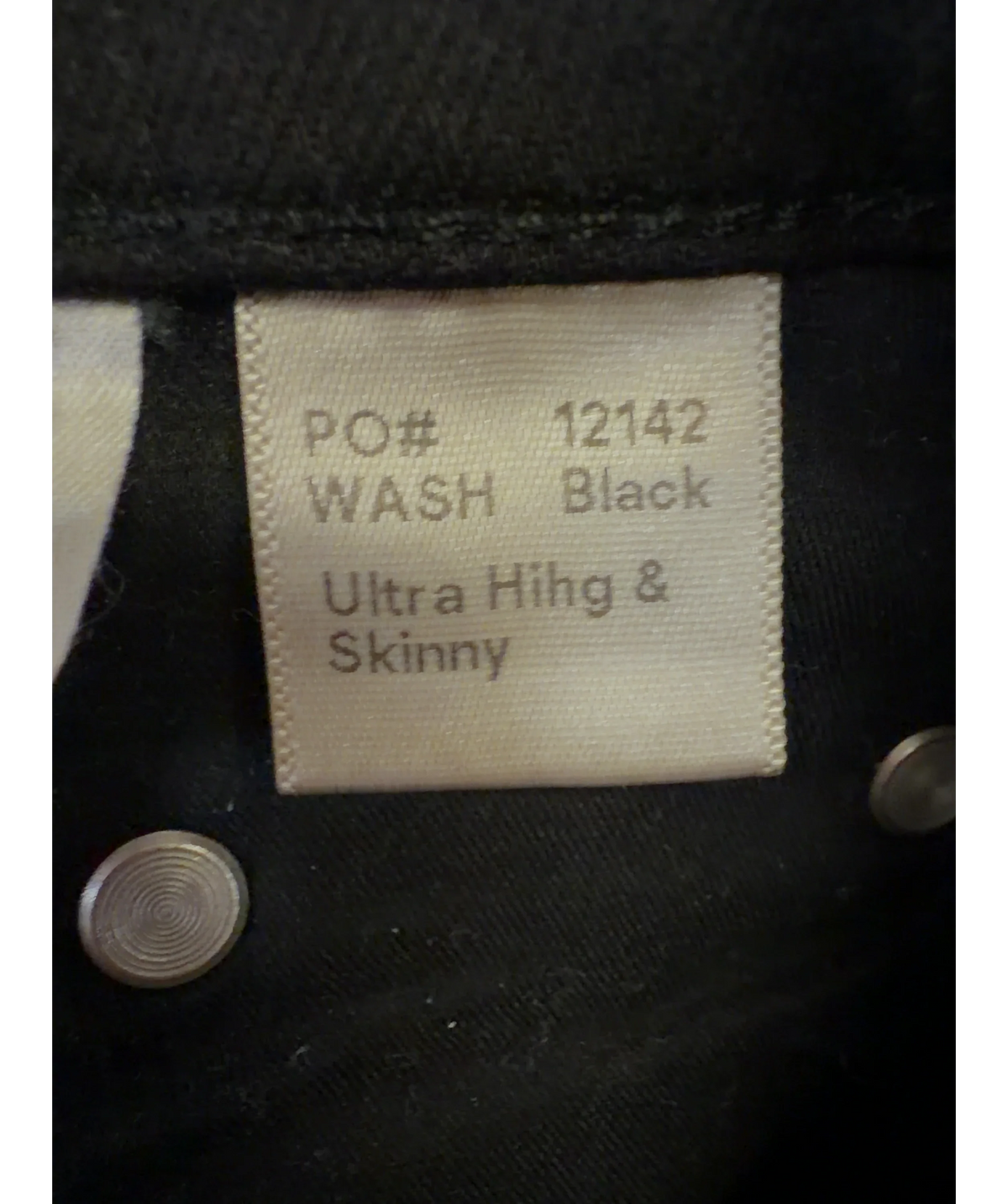 Reformation Black Ultra High & Skinny, size W24 — label