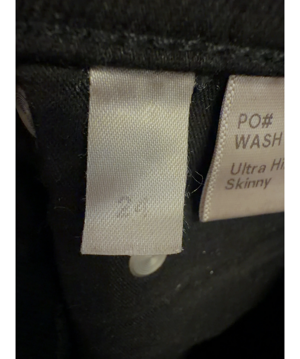 Reformation Black Ultra High & Skinny, size W24 — care label