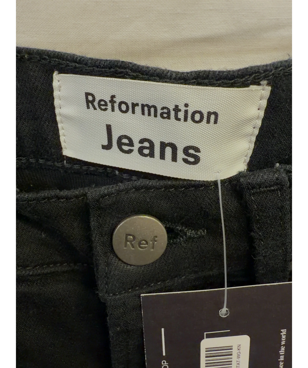 Reformation Black High & Skinny, size W23 — detail