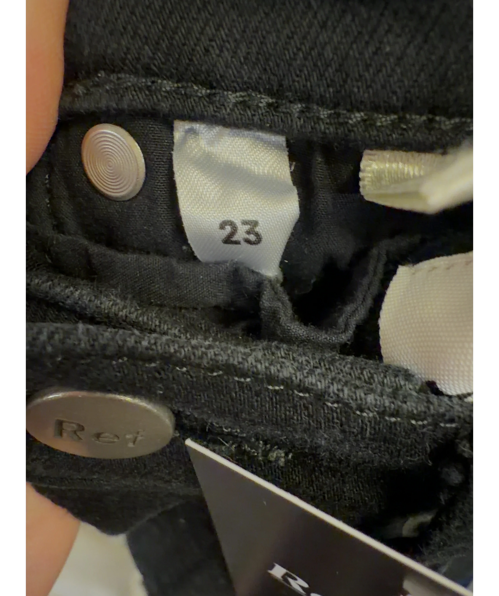 Reformation Black High & Skinny, size W23 — care label