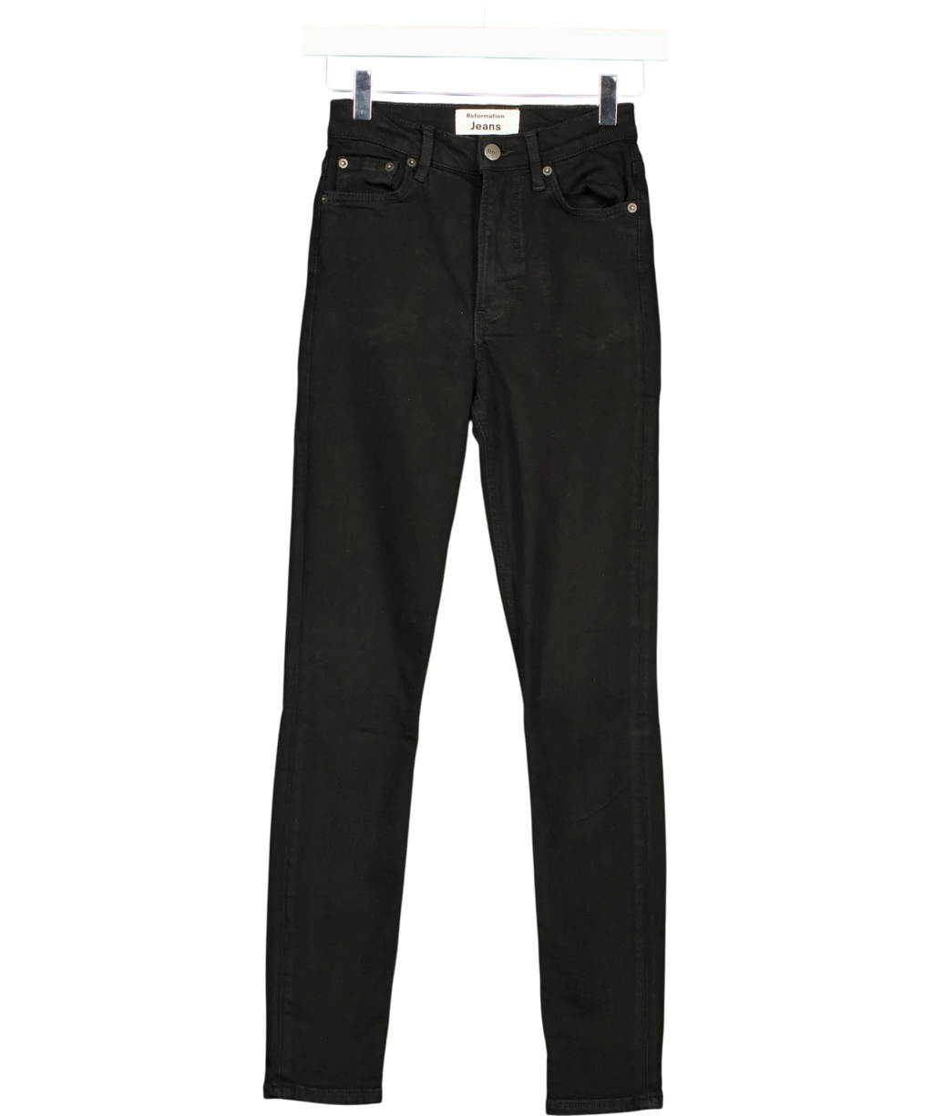 Reformation Black High & Skinny, size W23 — front