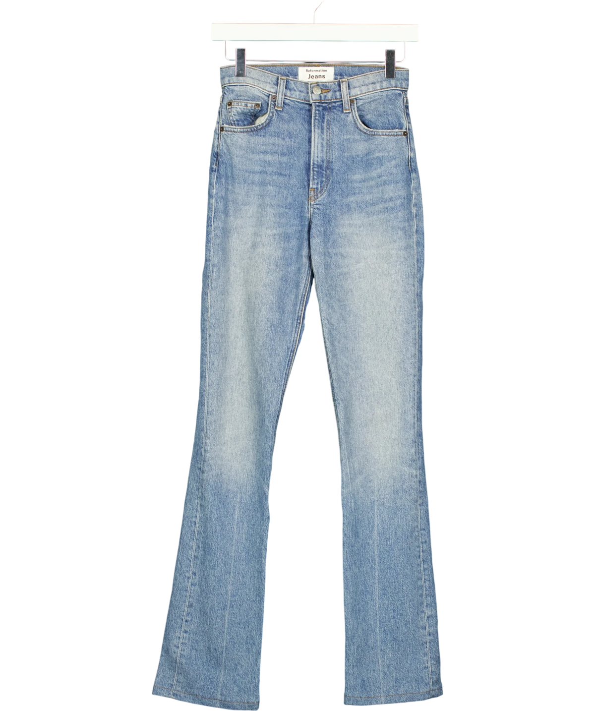Reformation Blue Cindy Bootleg Jean, size W23 — front