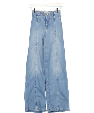 Free People Blue High Rise Wide Leg Jeans W24