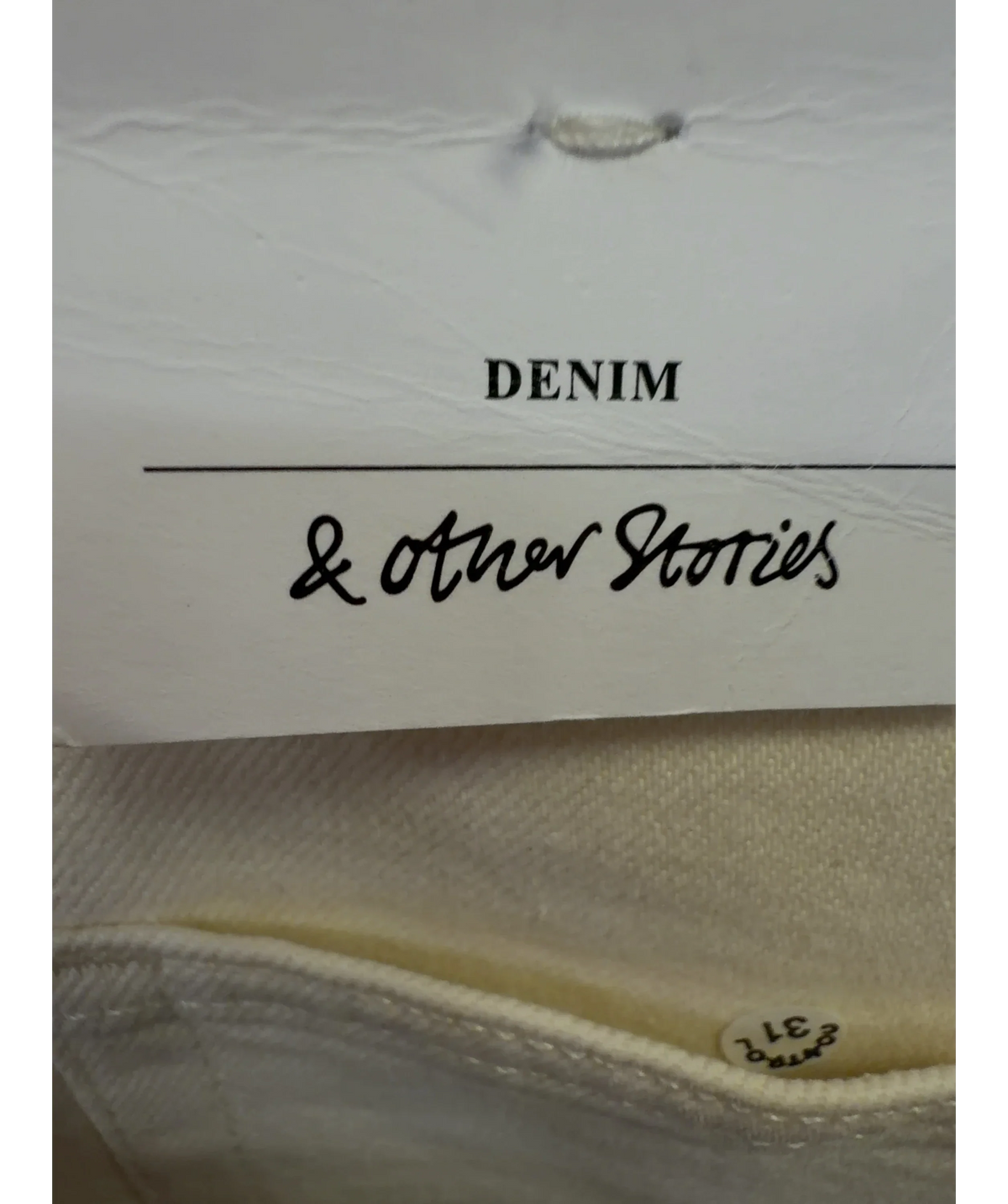 & OTHER STORIES off-white Favourite Cut, size W24 — detail