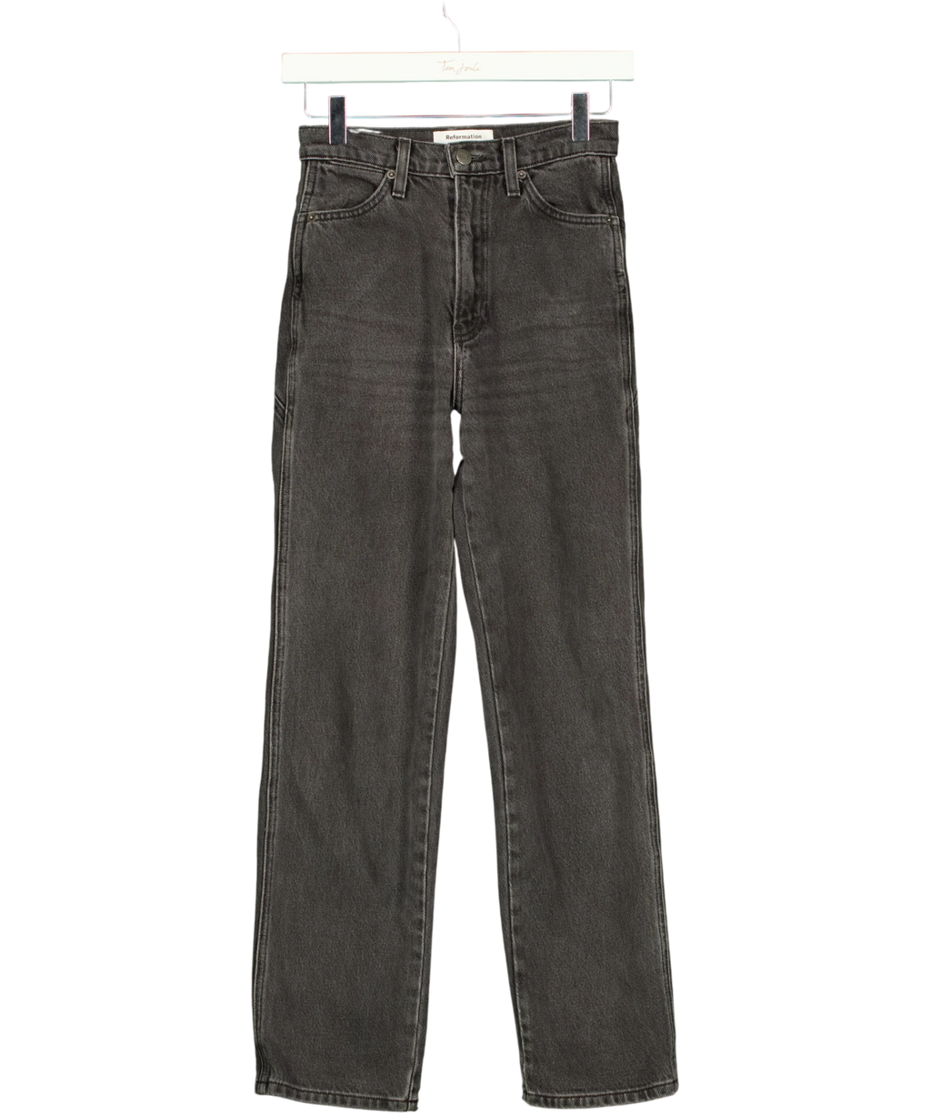 Reformation Grey Star Jean, size W23 — front