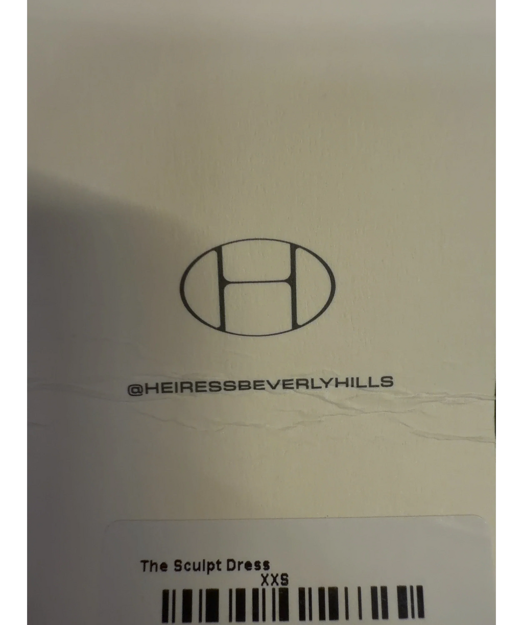 HEIRESS BEVERLY HILLS Black The Sculpt Dress, size UK XXS — detail