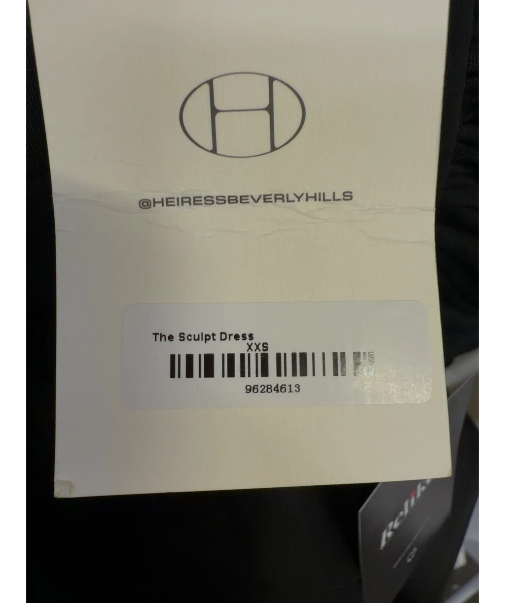 HEIRESS BEVERLY HILLS Black The Sculpt Dress, size UK XXS — label