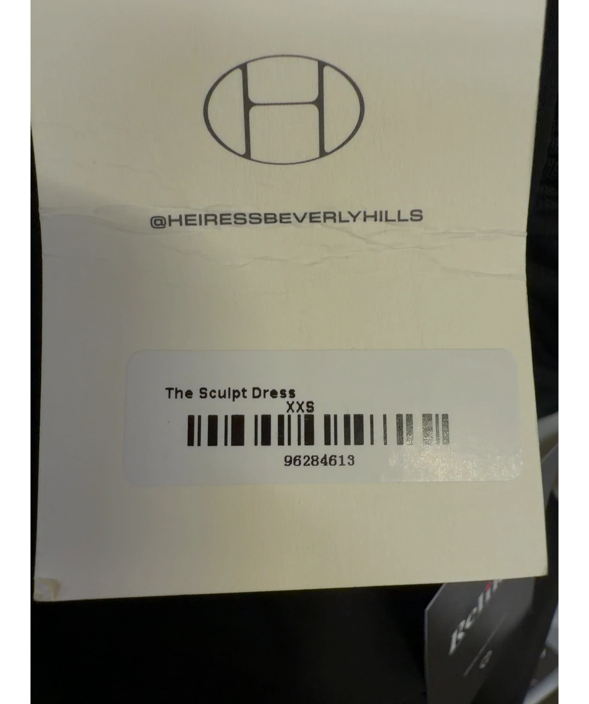 HEIRESS BEVERLY HILLS Black The Sculpt Dress, size UK XXS — care label