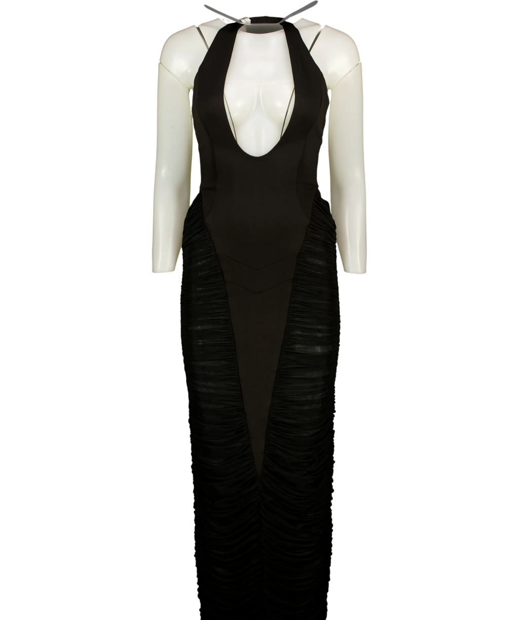 HEIRESS BEVERLY HILLS Black The Sculpt Dress, size UK XXS — front