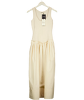 MAKSU Cream Lina Midi Dress, size UK XS — front