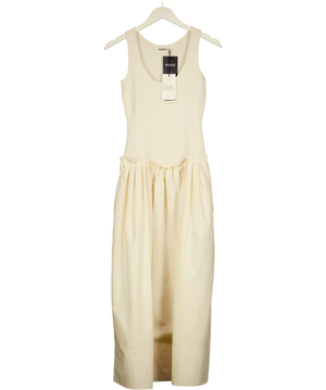 MAKSU Lina Midi Dress Cream UK XS