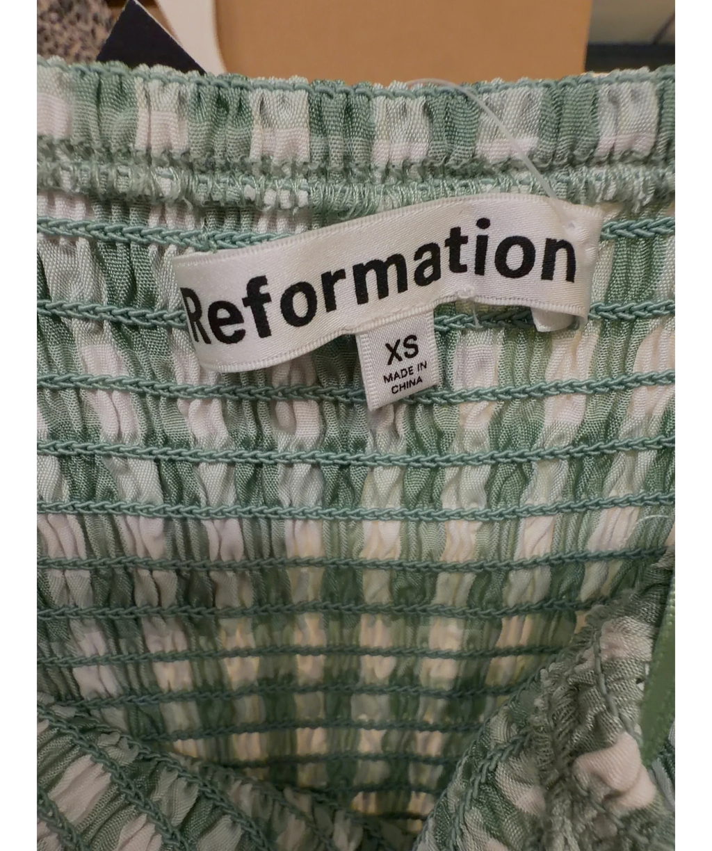 Reformation Green Colour, size UK XS — detail