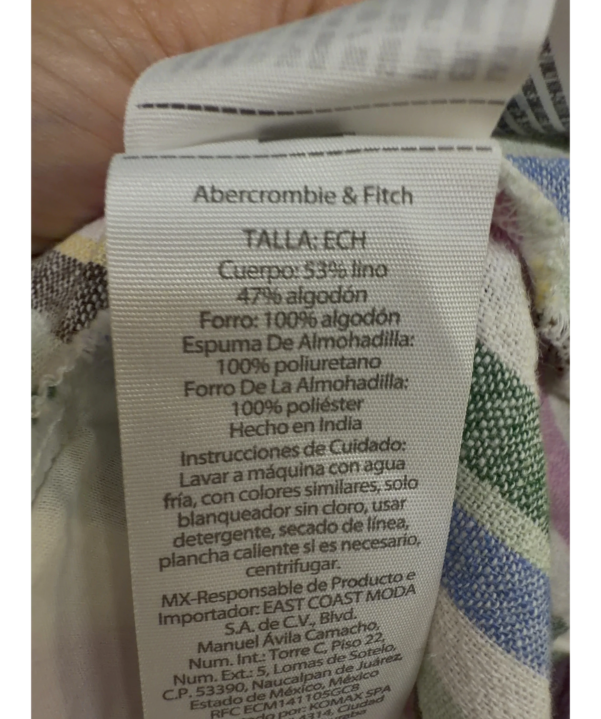 ABERCROMBIE & FITCH Multicoloured Colour, size UK XS — label