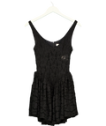 DELFI COLLECTIVE Black black lace dress, size UK XS — front