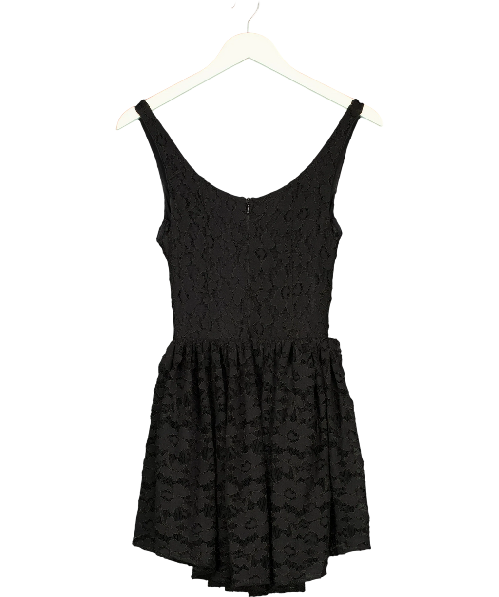 DELFI COLLECTIVE Black black lace dress, size UK XS — back
