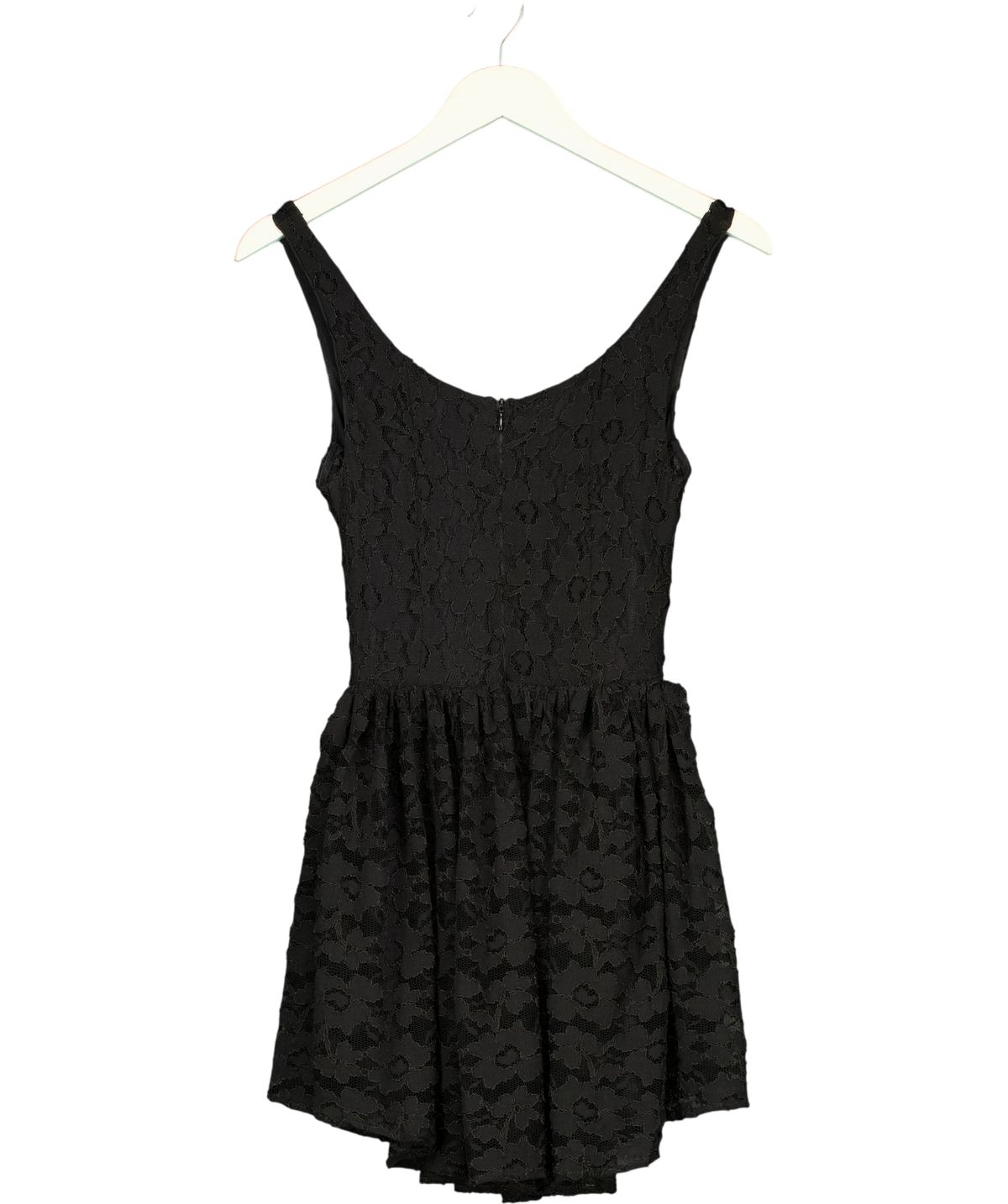 DELFI COLLECTIVE Black black lace dress, size UK XS — back