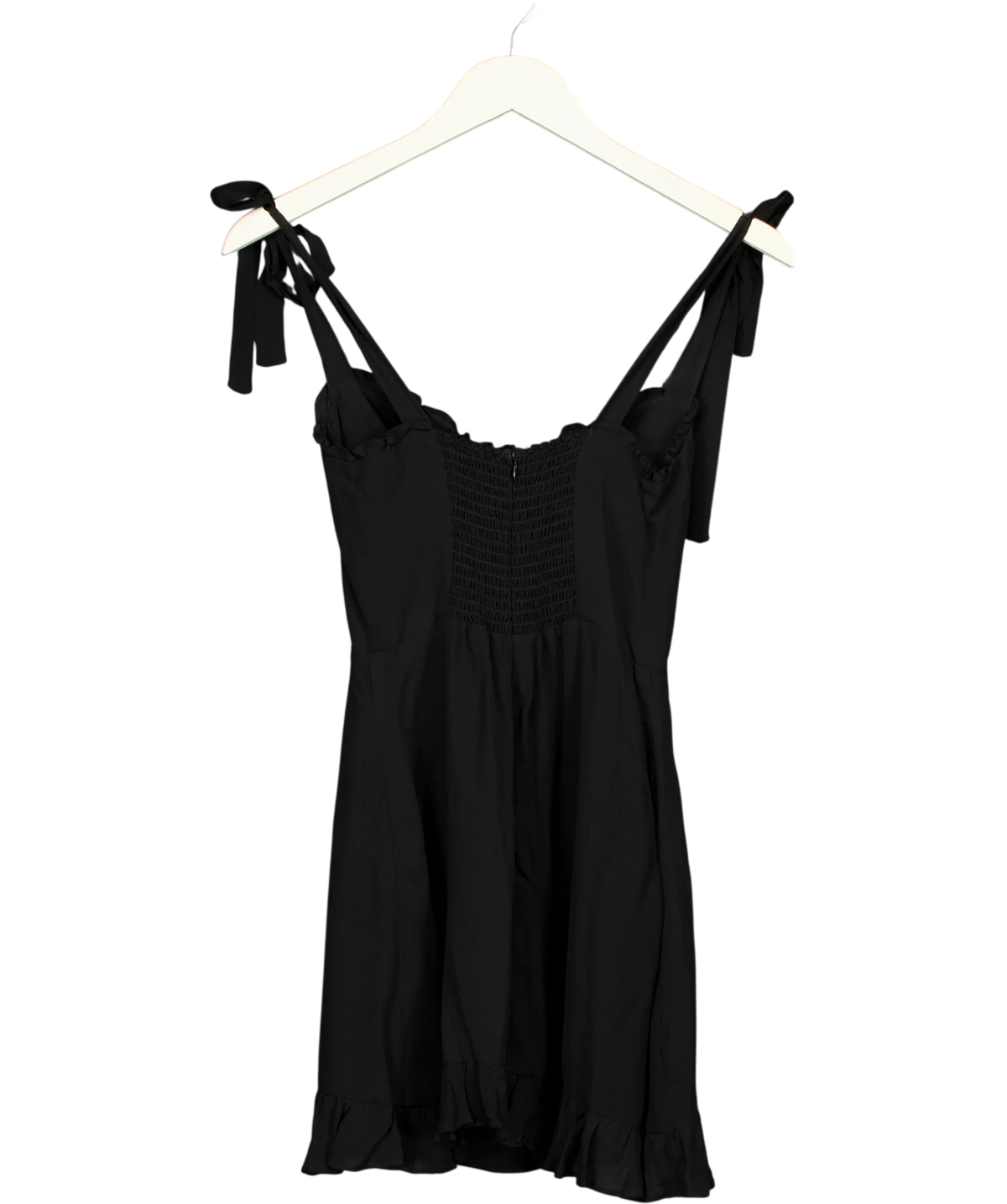 Reformation Black Christine Dress, size UK 4 — back