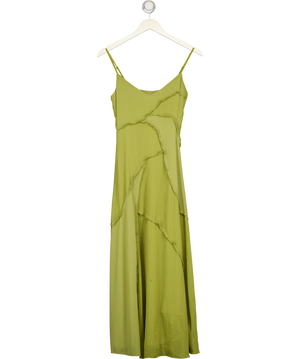 Zara Green Asymmetrical Midi Dress UK S