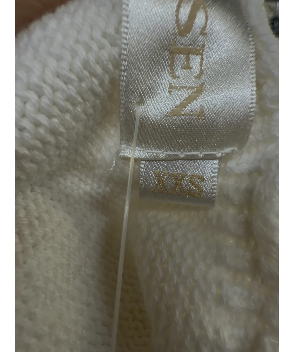Johansen White white knit halter midi dress, size UK XXS — care label