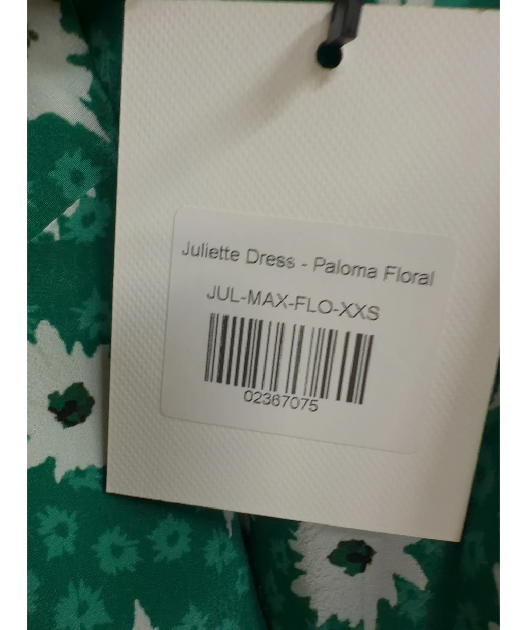 Reve The Label Green Juliette Dress, size UK XXS — label