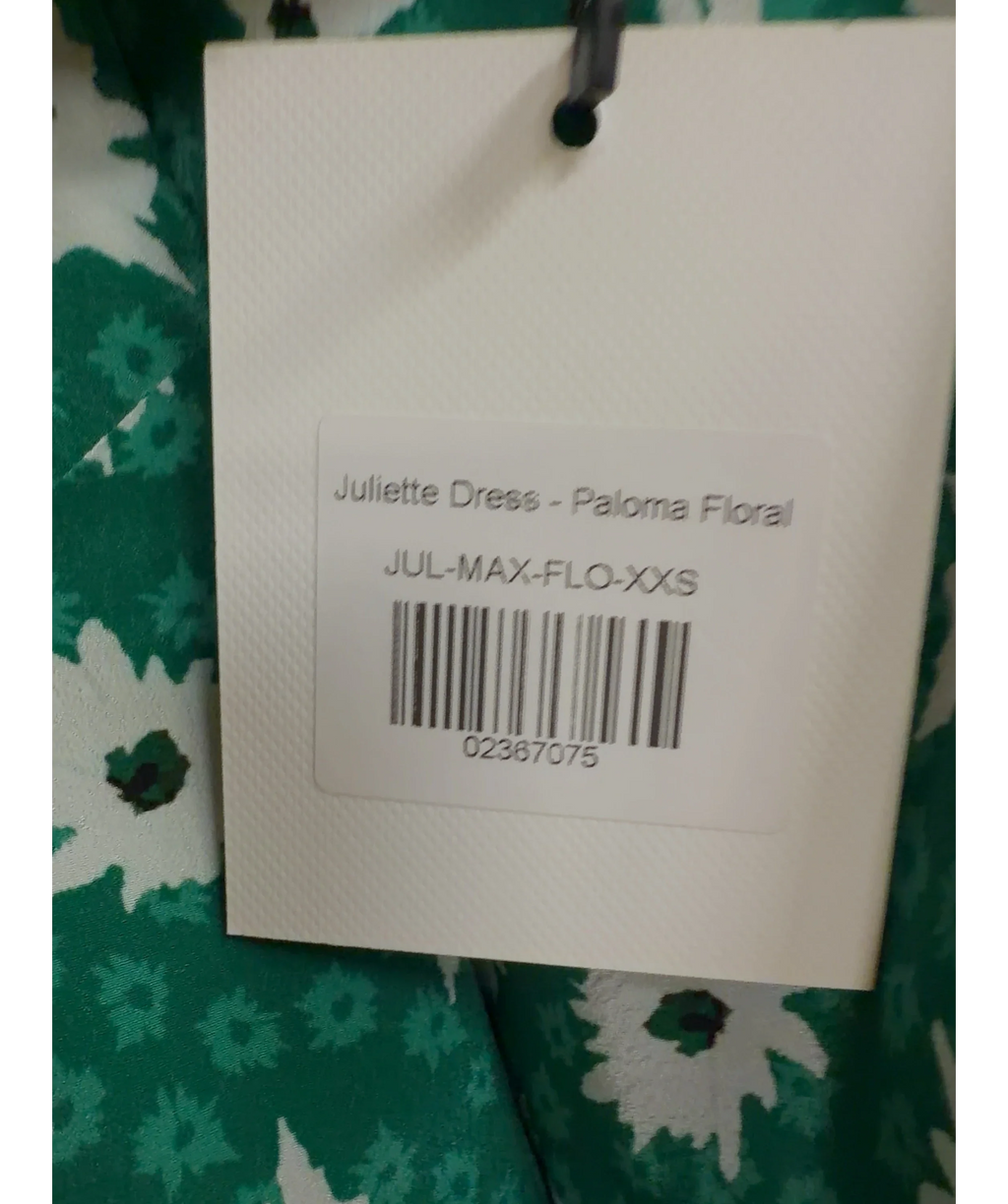 Reve The Label Green Juliette Dress, size UK XXS — care label