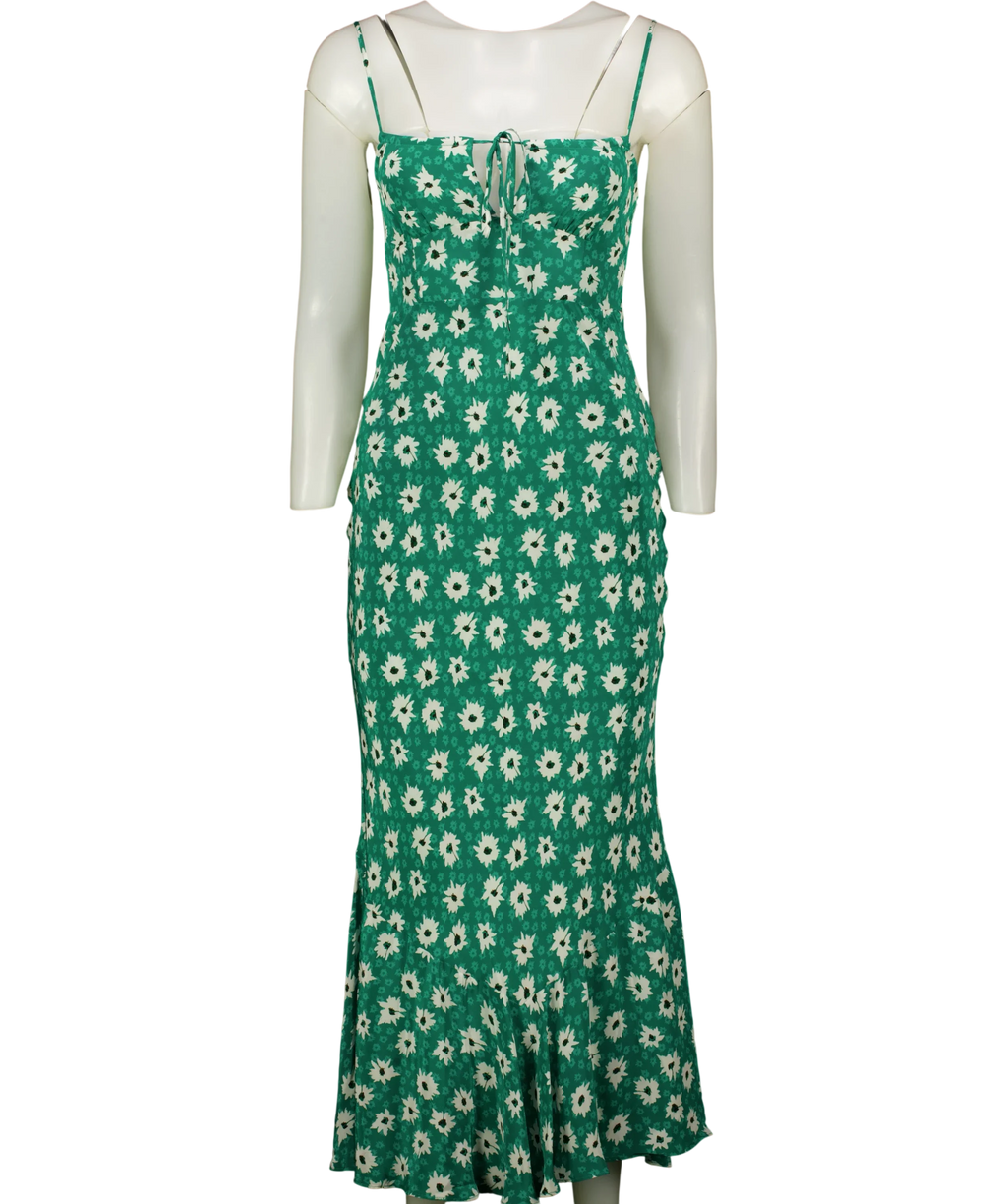 Reve The Label Green Juliette Dress, size UK XXS — front