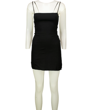 Reformation Black Strappy Mini Dress UK 4