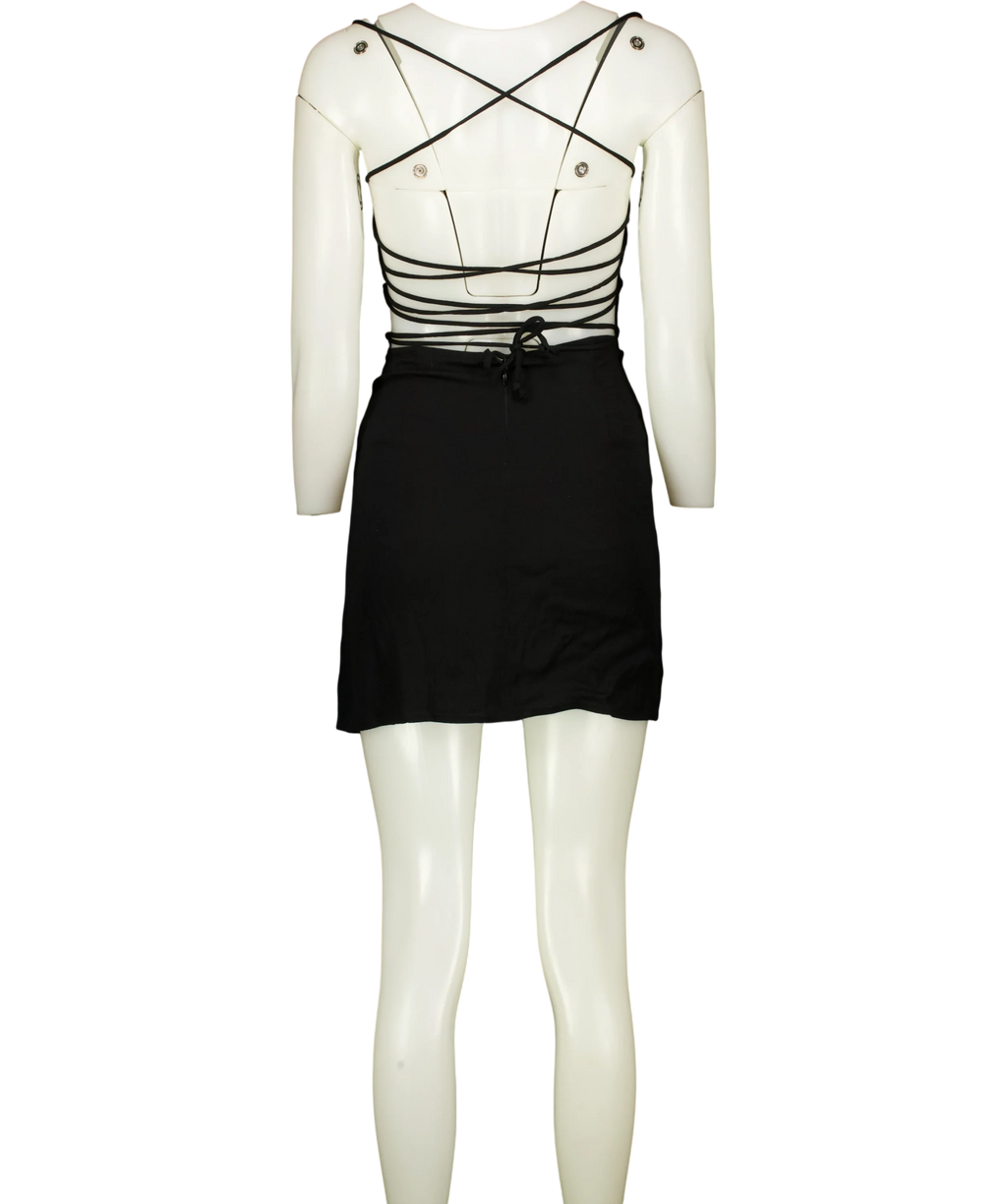 Reformation Black Colour, size UK 4 — back