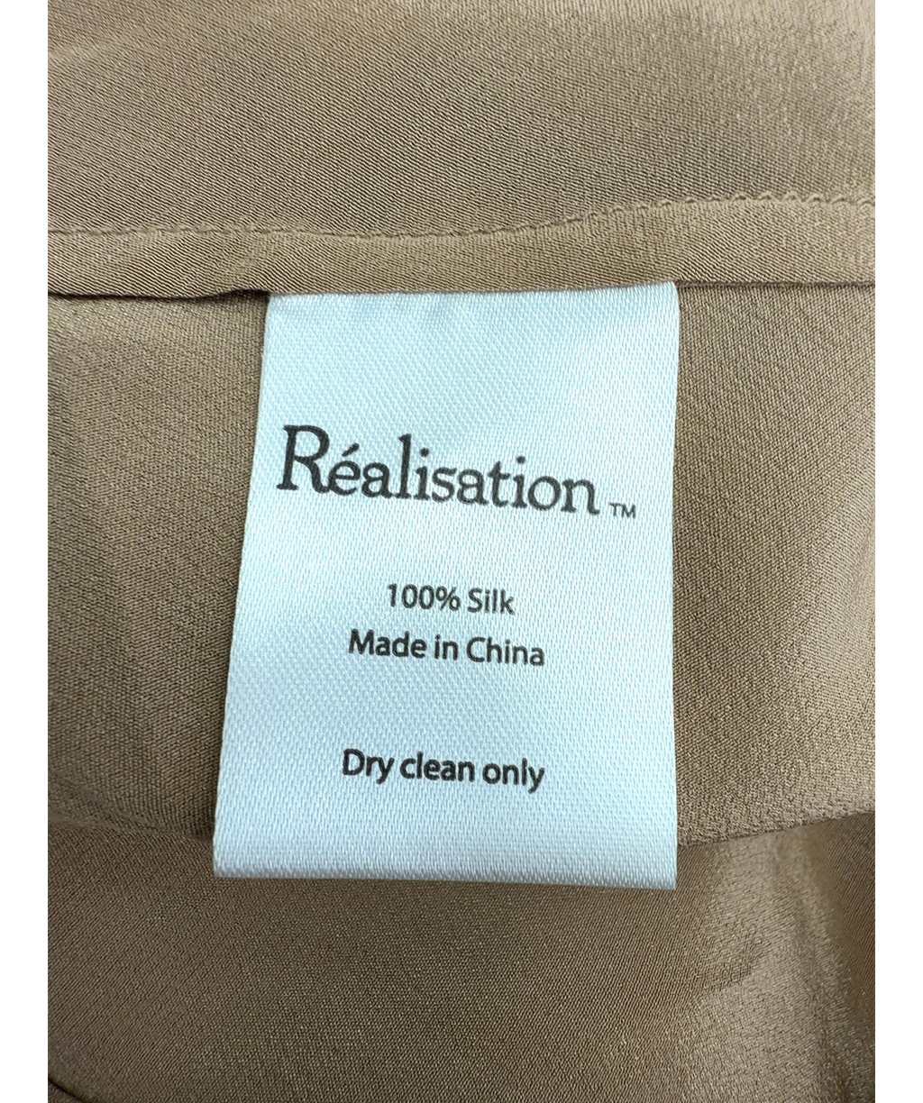 Réalisation Brown Colour, size UK XS — label