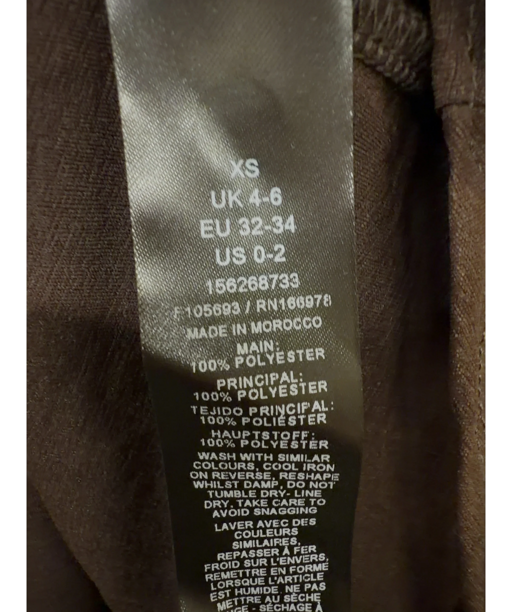 ASOS Brown Colour, size UK XS — label