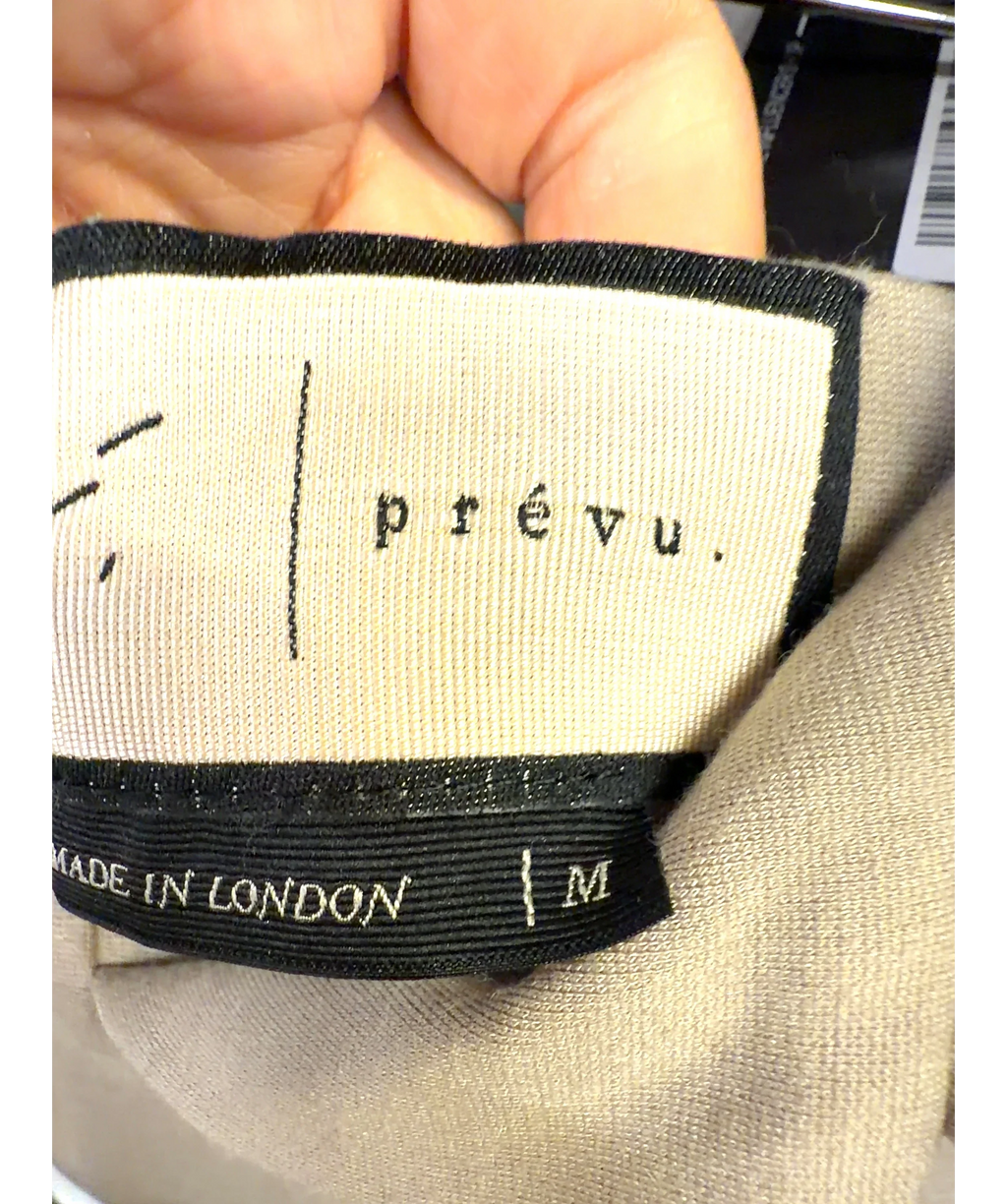 prévu Grey Colour, size UK M/L — fabric detail