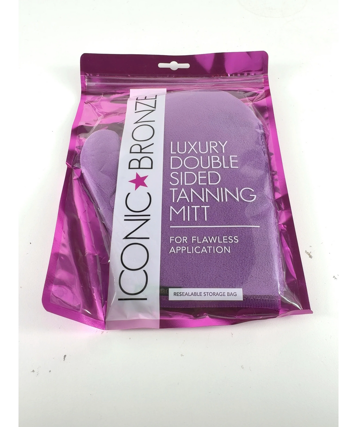 iconic bronze Luxury Double Sided Tanning Mitt — detail