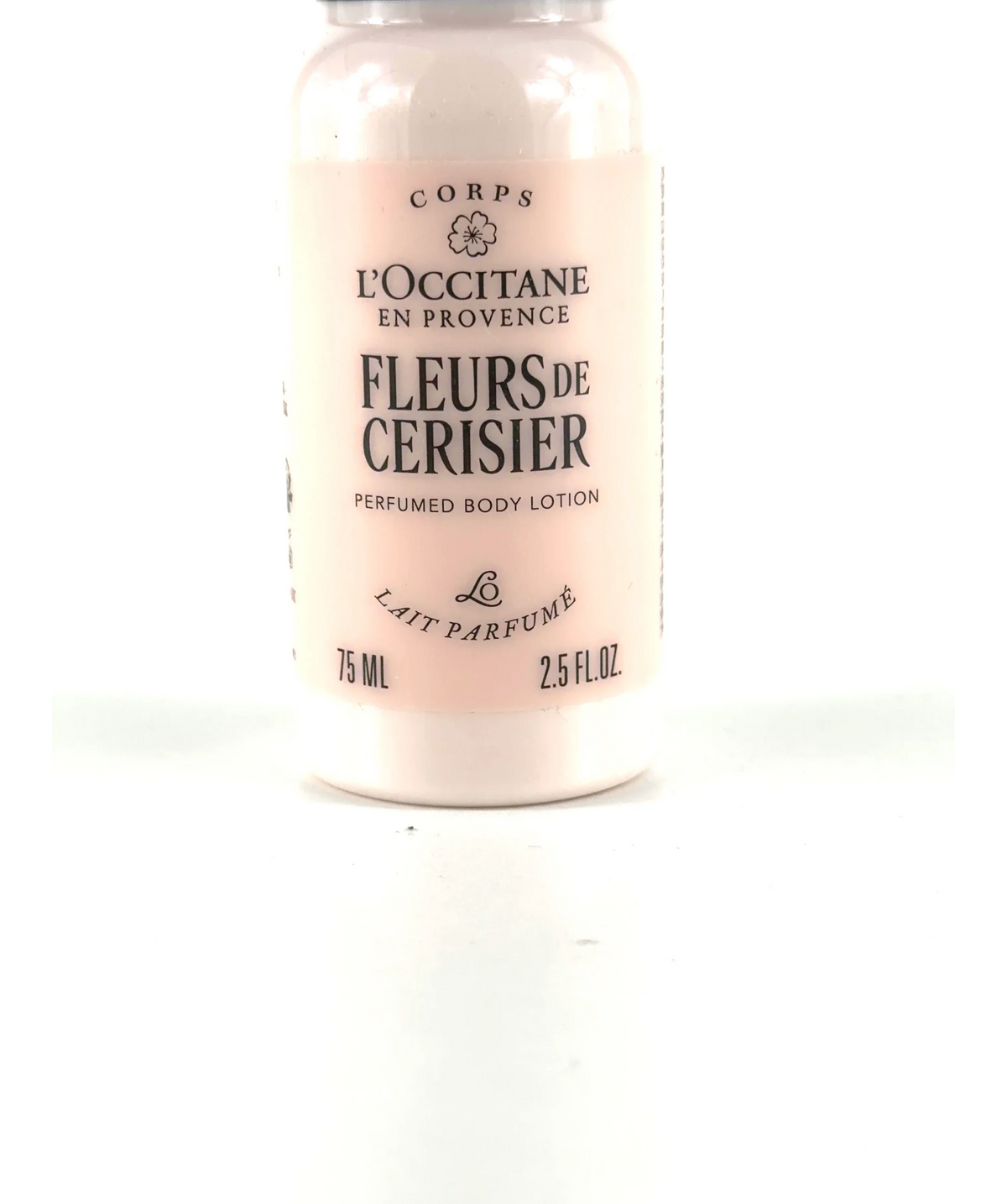 Loccitane Fleurs de Cerisier (Cherry Blossom) Perfumed Body Lotion, size 75ml — care label