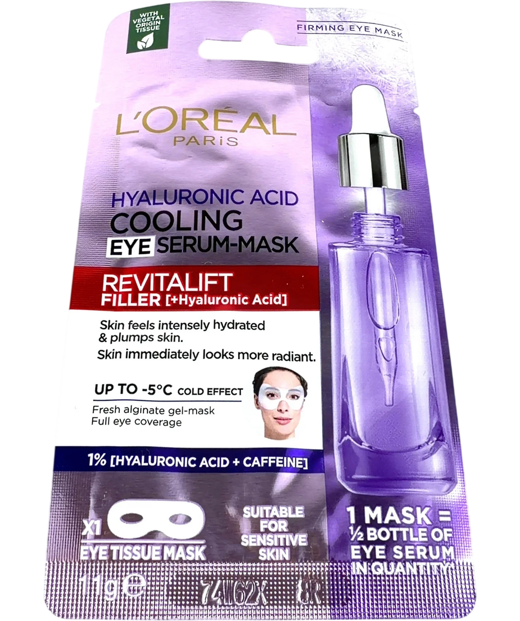 L'Oréal HYALURONIC ACID COOLING EYE SERUM-MASK, size 11g — front