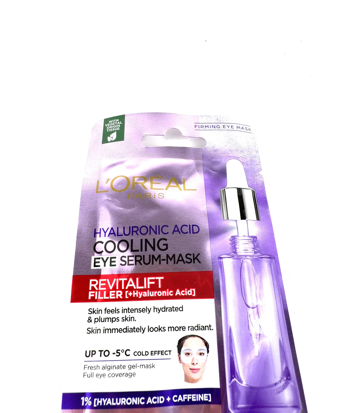 L'Oréal HYALURONIC ACID COOLING EYE SERUM-MASK, size 11g — label