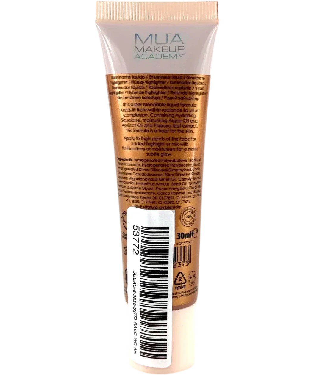 MUA Bronzed Beauty Shade, size 30ml — back