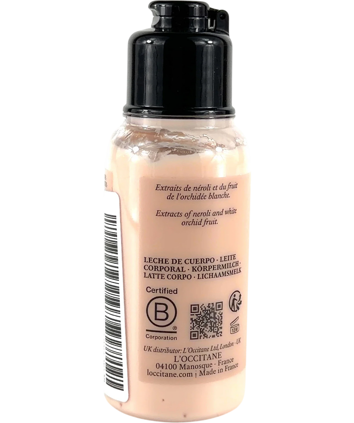 Loccitane Néroli & Orchidée Body Milk, size 75ml — back