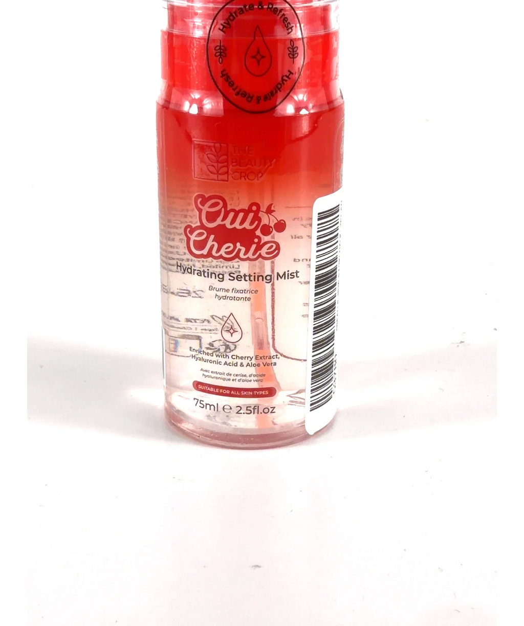 the beauty crop Oui Cherie Hydrating Setting Mist, size 75ml — label